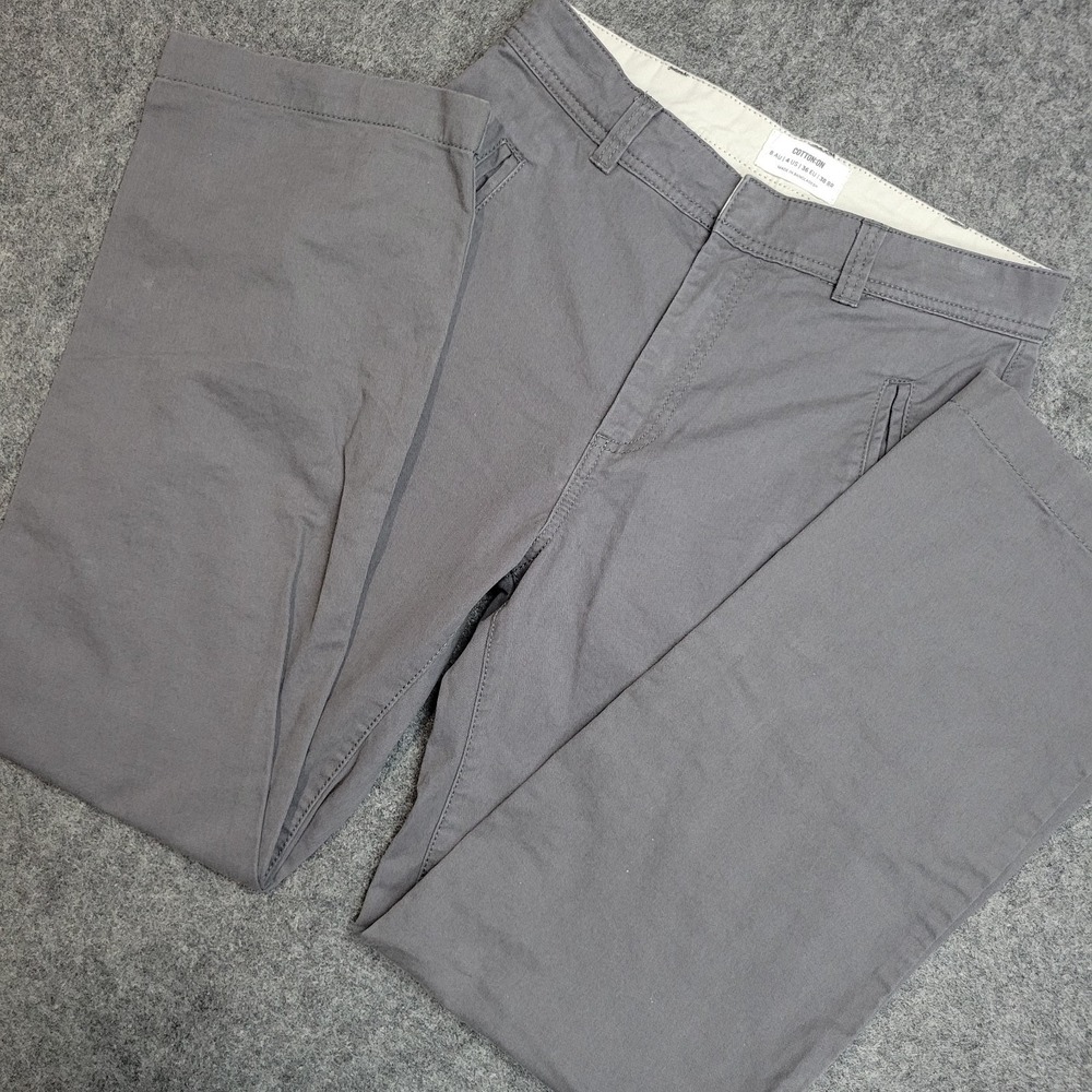 Cotton On Pants Womens 4 Gray Bailey Chino Comfort Casual Straight Leg Casual